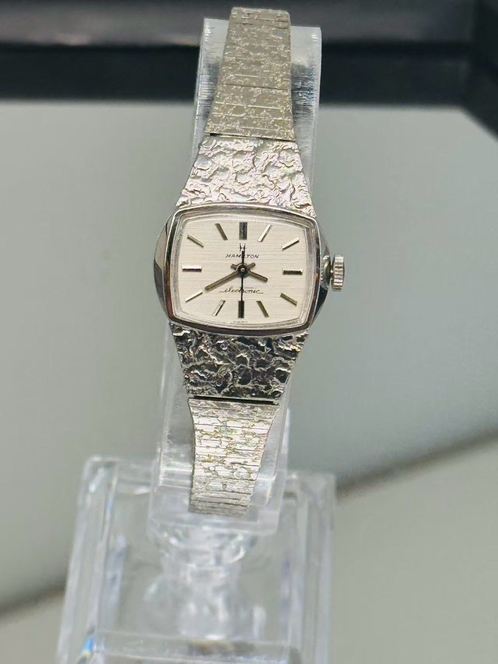 Vintage Hamilton Electronic Ladies 19mm Watch 10K RGP  New Battery Running - Picture 3 of 11